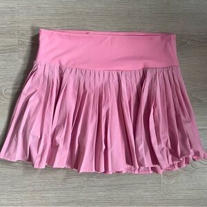 Pink Athletic Pleated Women's Skirt